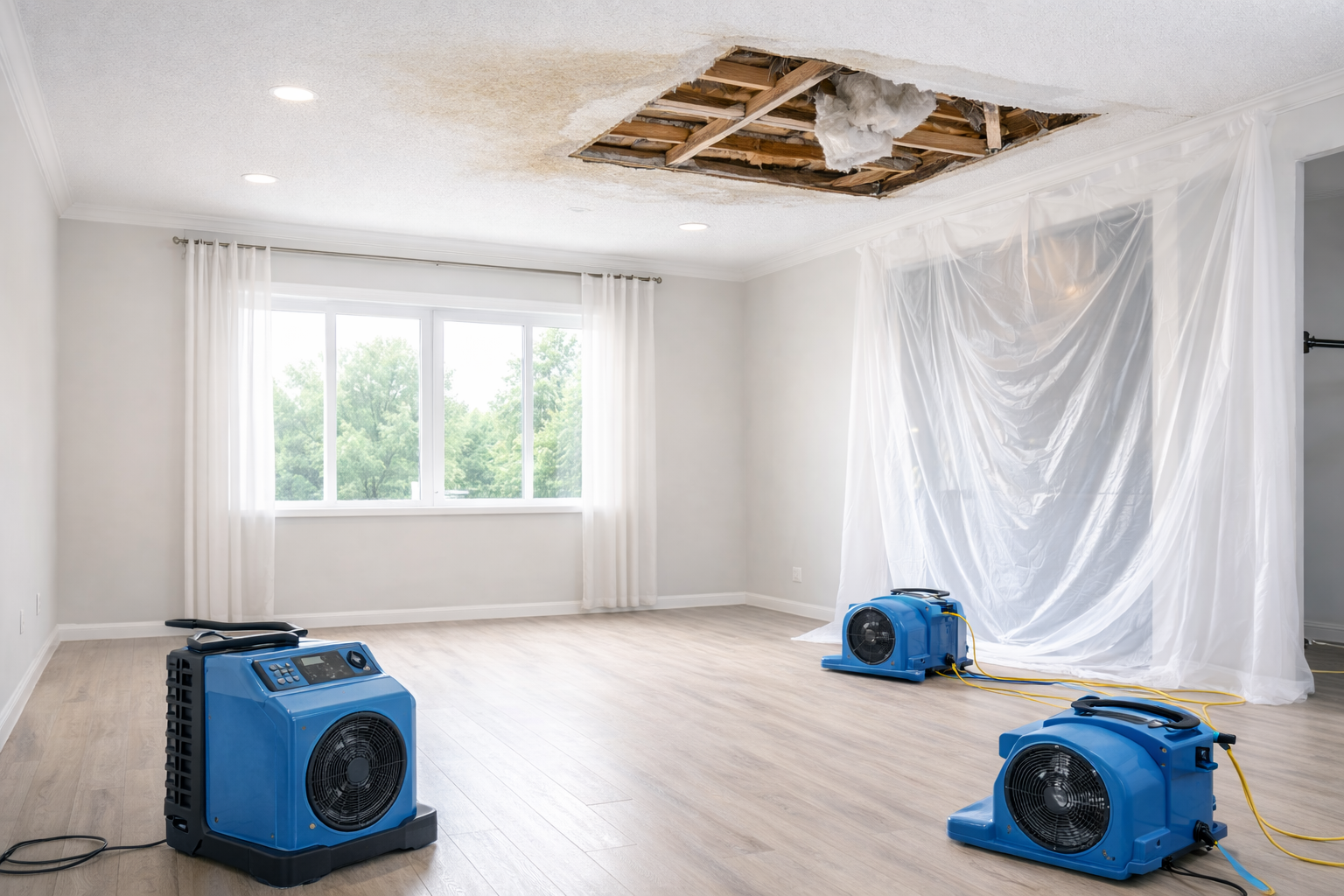 Water damage restoration assistance