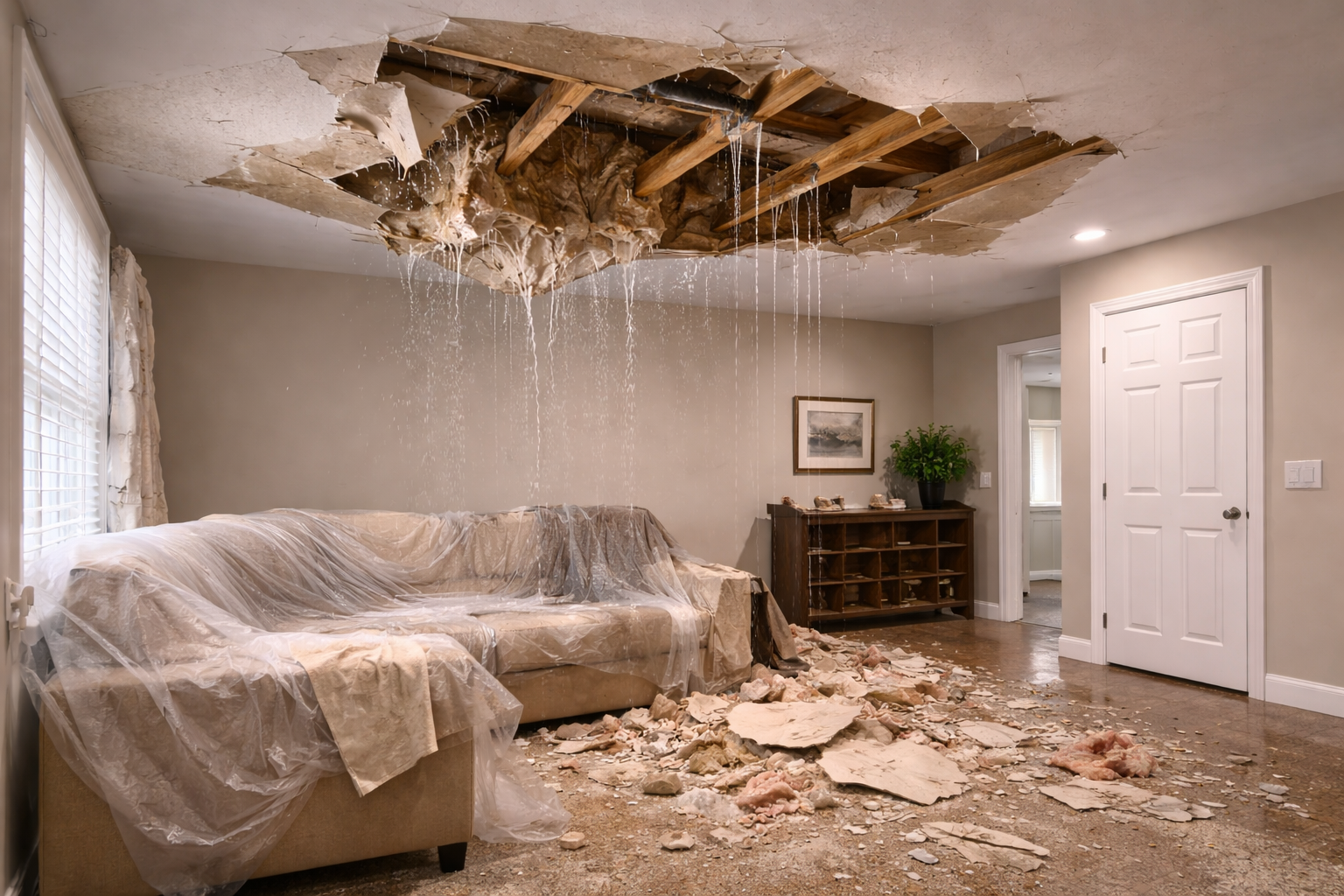 Water damage restoration assistance